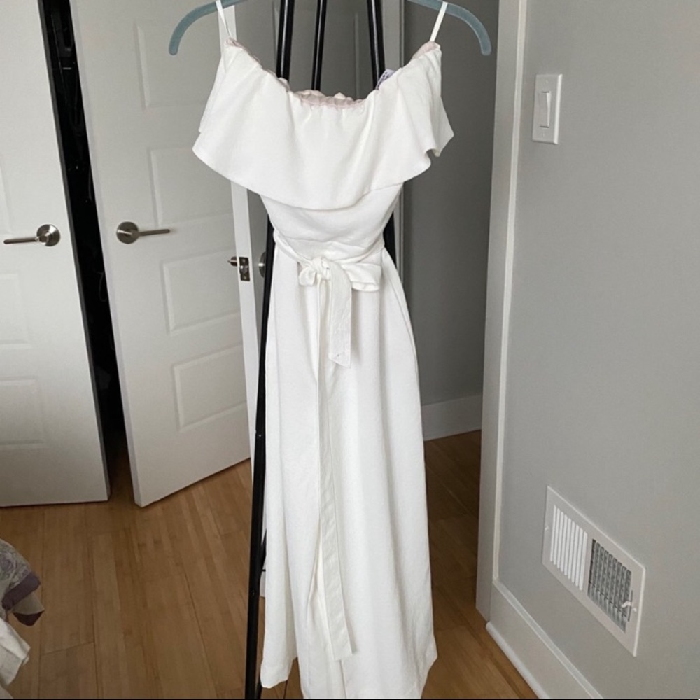 Aritzia White Flutter Jumpsuit - Picture 5 of 6